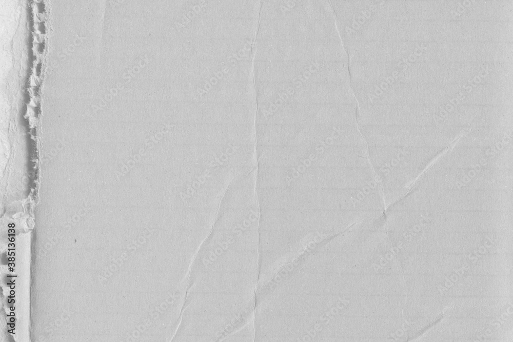 Obraz premium White vintage rough sheet of carton. Recycled environmentally friendly cardboard paper texture. Simple gray minimalist papercraft background.