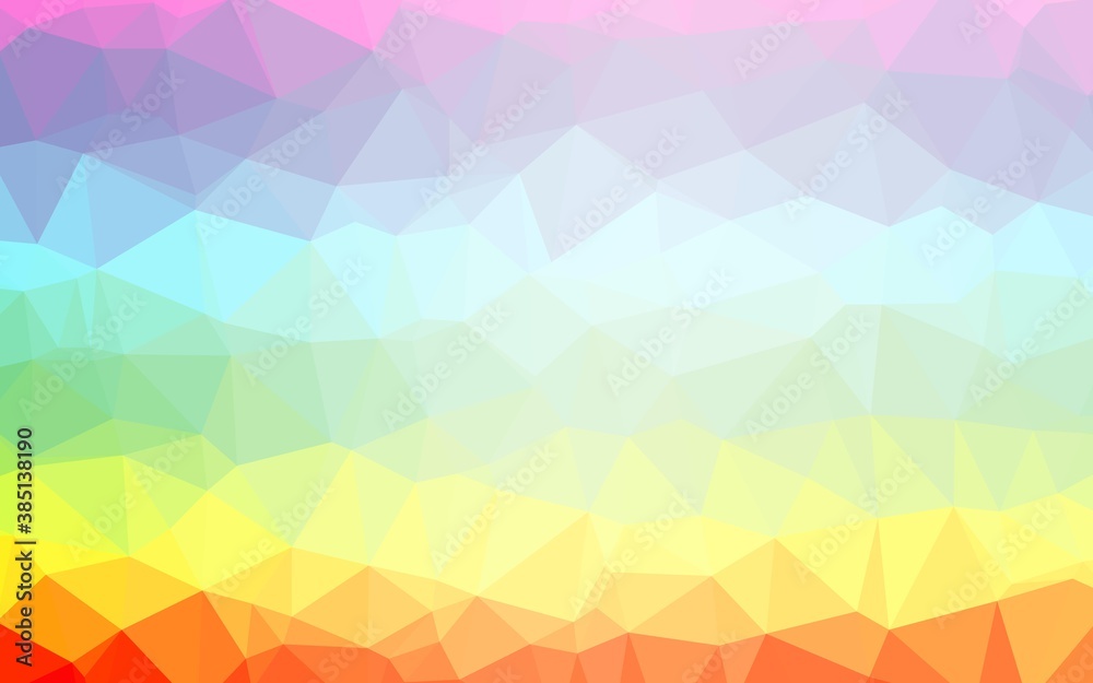 Obraz premium Light Multicolor, Rainbow vector triangle mosaic cover.
