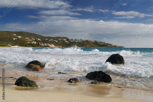 Crashing surf on Guana Bay Beach photo