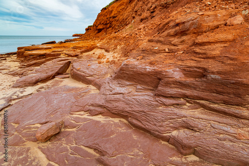 Red sandstone cliff