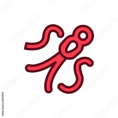 Virus ebola color line icon. Vector illustration. Outline pictogram 