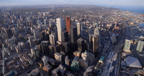 Fotografie Panoramic view of downtown highrises and Toronto East