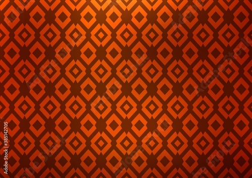 Dark Orange vector backdrop with rectangles, squares.