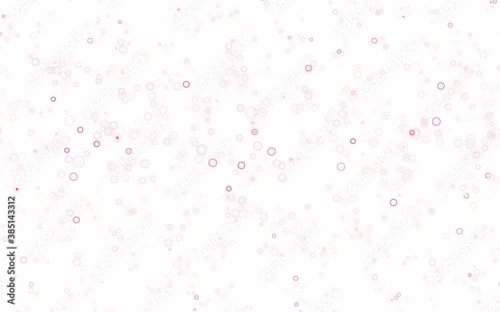 Light Pink, Yellow vector background with spots.