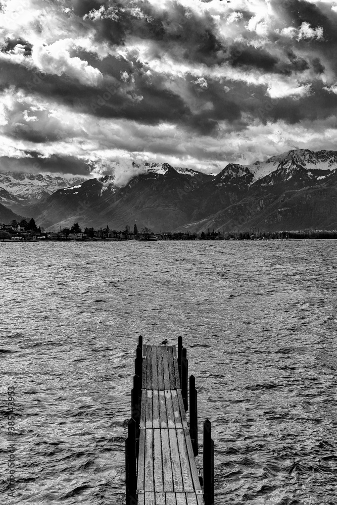 Bridge over troubled water in Montreux.