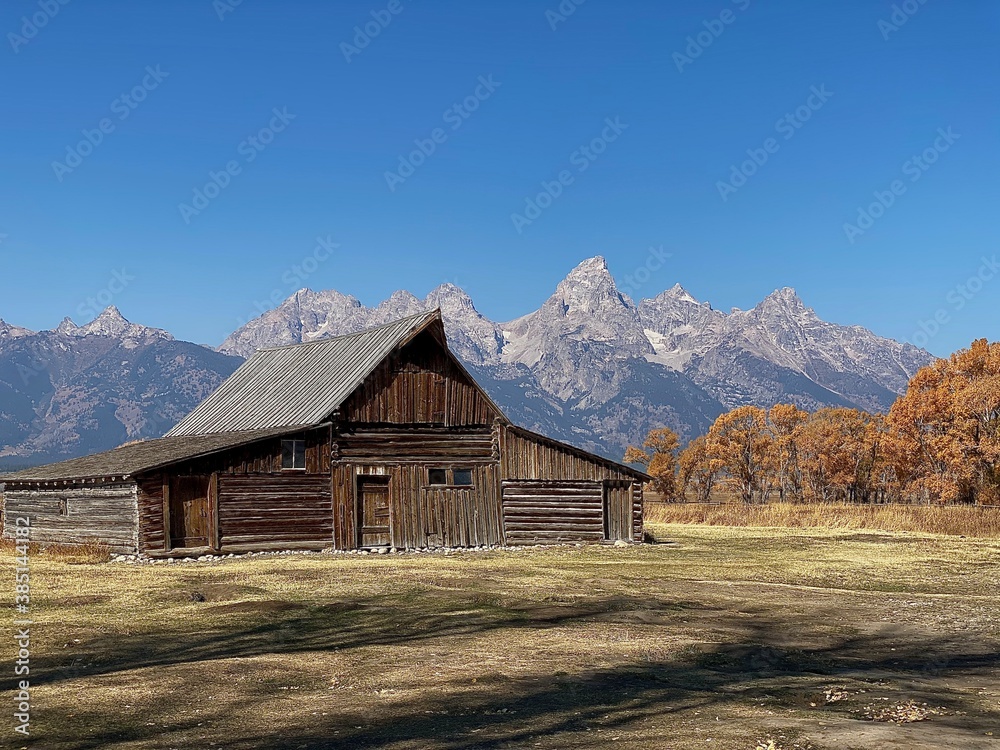 barn in the mountains