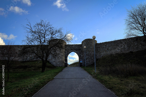 Photography Devin castle walls view near Bratislava, Slovakia