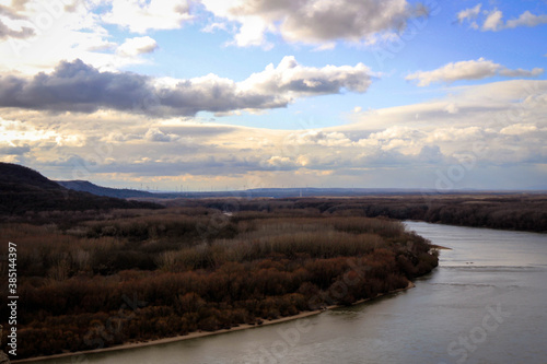 Morava river winter landscape view near Devin castle, Slovakia © free2trip