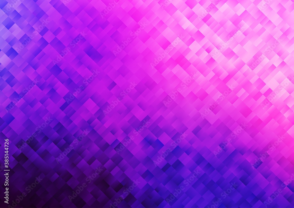 Light Pink, Blue vector backdrop with rectangles, squares.