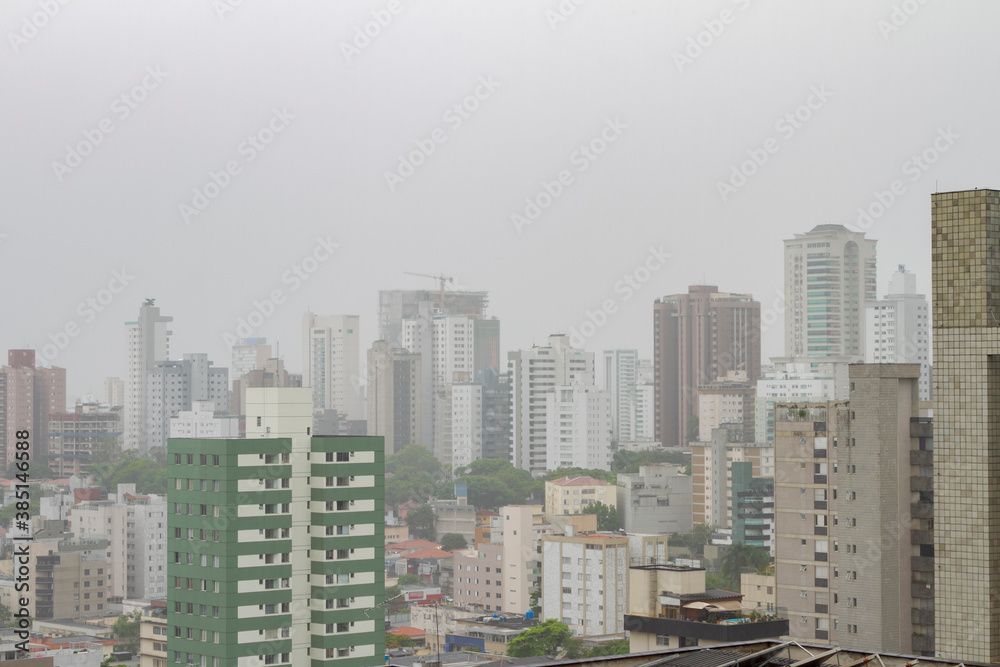 Fototapeta premium Aerial view of residential buildings in the city of Belo Horizonte, state of Minas Gerais, Brazil.