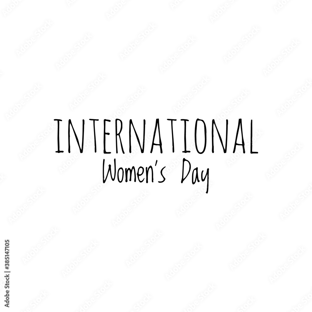 International Women's Day Word Illustration