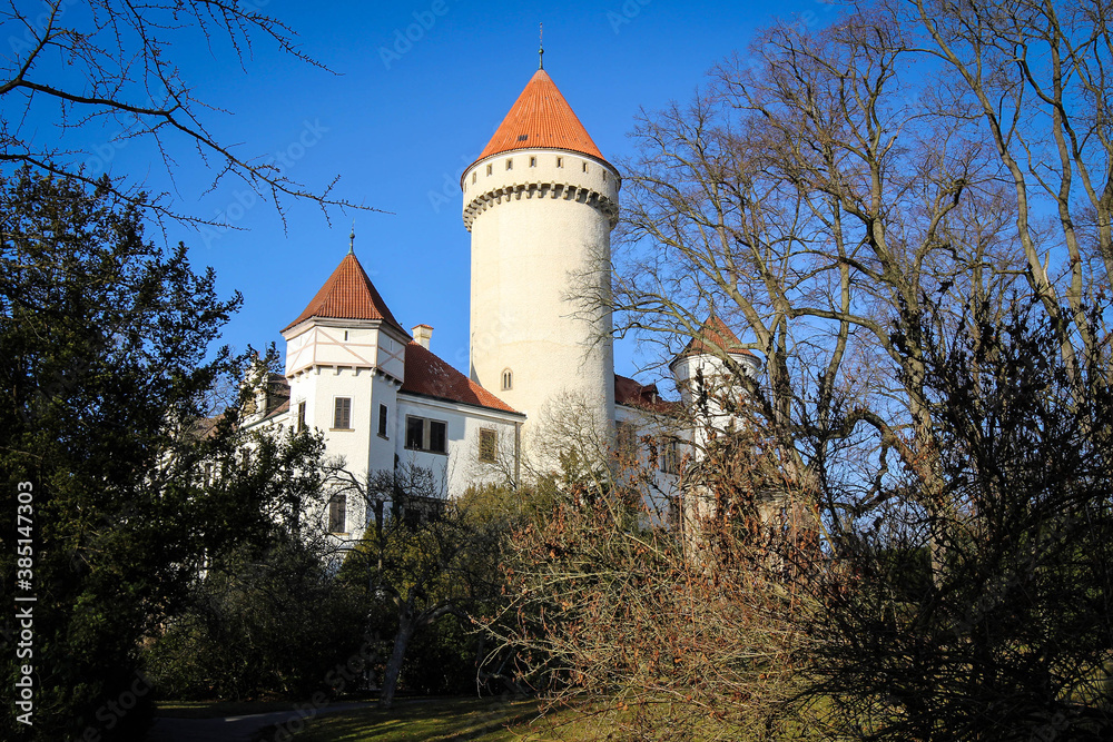 Konopiste Castle view by winter, Czech Republic
