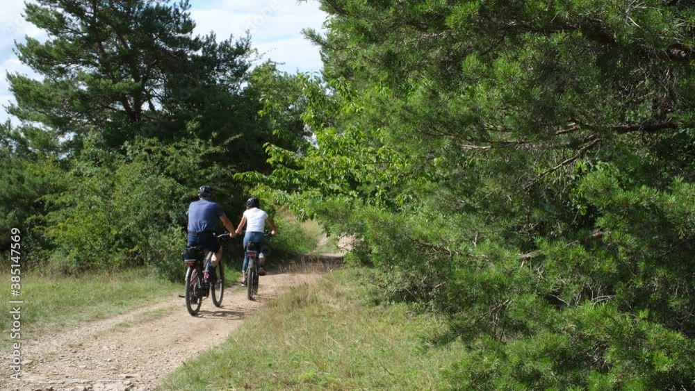 Tourists biking along the River Main Cycle Path to the Edelweiss Flower near Karlstadt am Mainon a sunny summer day. A famous bavarian trail with wild nature and beautiful view over the Main Valley. Tourists biking along the River Main Cycle Path to the Edelweiss Flower near Karlstadt am Mainon a sunny summer day. A famous bavarian trail with wild nature and beautiful view over the Main Valley.