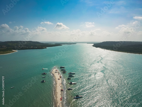 Aerial view from sea, brazil island Itamaraca, Brazil photo