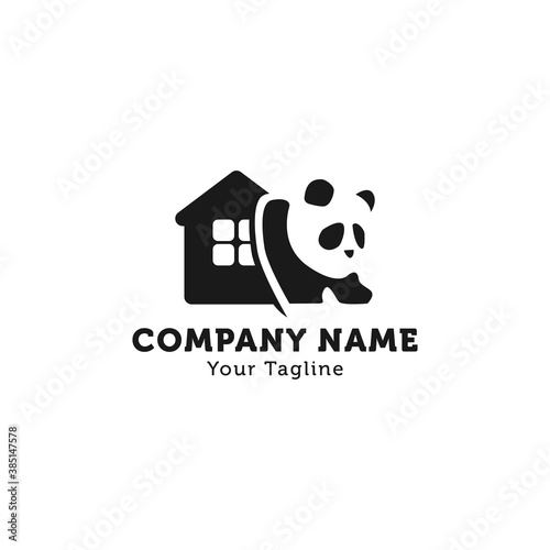 bear house home logo hipster retro vintage vector icon illustration