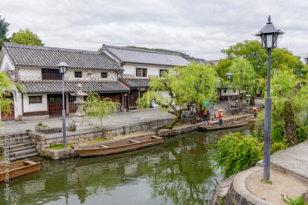 Obraz premium 倉敷市 倉敷川畔の風景