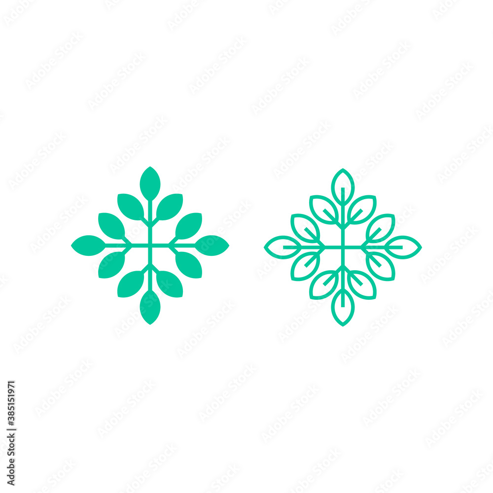 logo of the leaves on the four branches logo of the leaves on the four branches