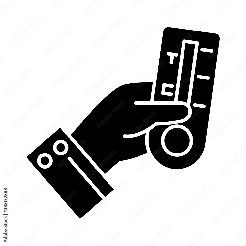 hand holding test silhouette style icon design of Medical care health and emergency theme Vector illustration hand holding test silhouette style icon design of Medical care health and emergency theme Vector illustration