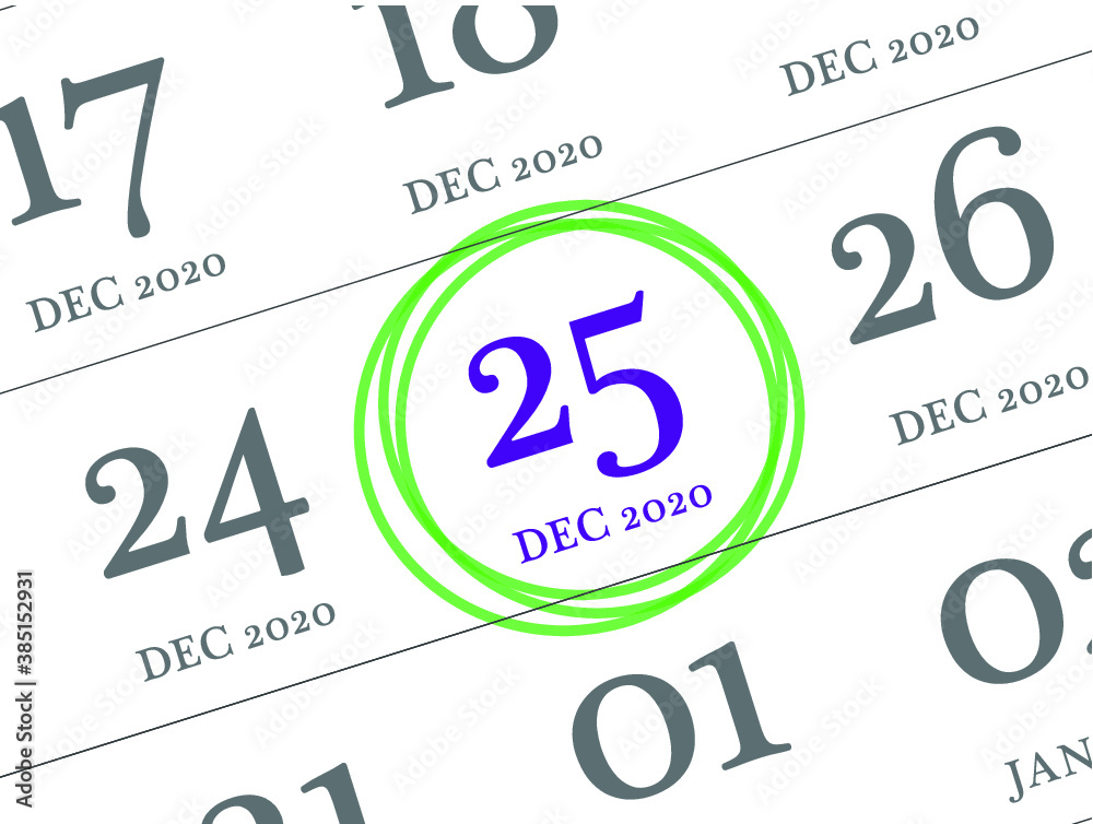 Close up of Christmas day 2021 on diary calendar. Wishing you wonderful memories during this joyous season. Close up of Christmas day 2021 on diary calendar. Wishing you wonderful memories during this joyous season.