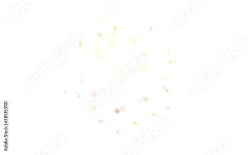 Light Orange vector background with bubbles.