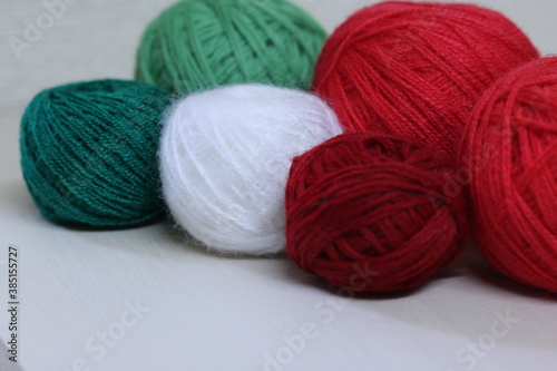 毛糸玉クリスマスカラー(赤,緑) wool ball christmas color (red,green) 3