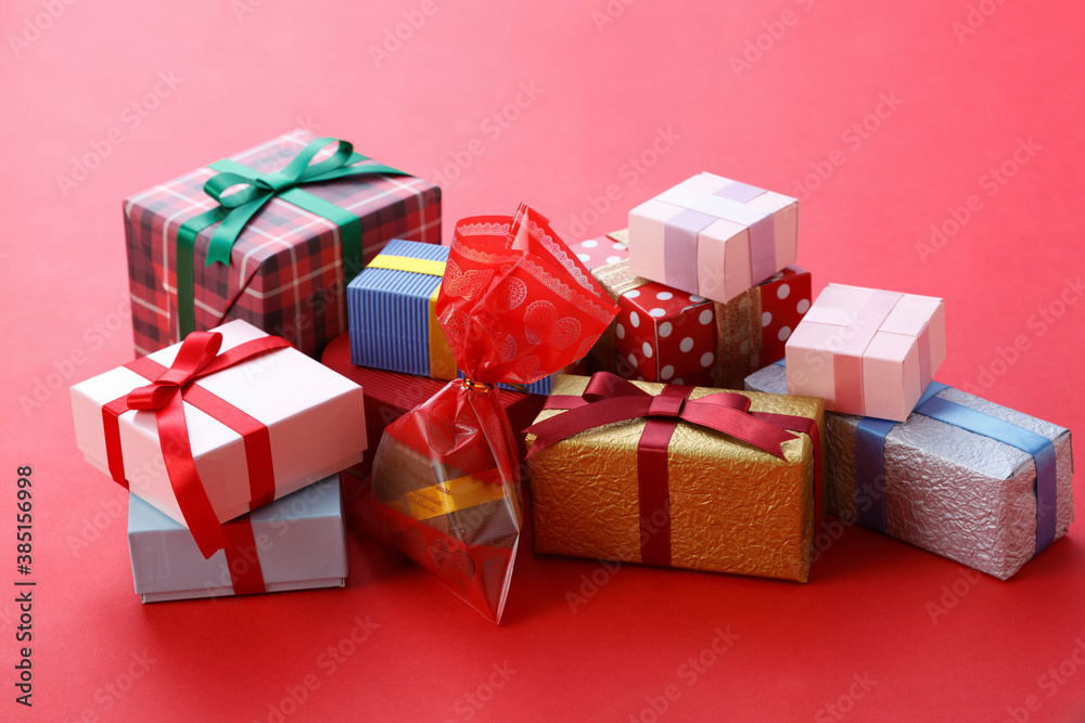 Obraz premium 沢山のプレゼントの箱