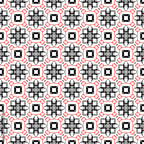 black and red seamless pattern