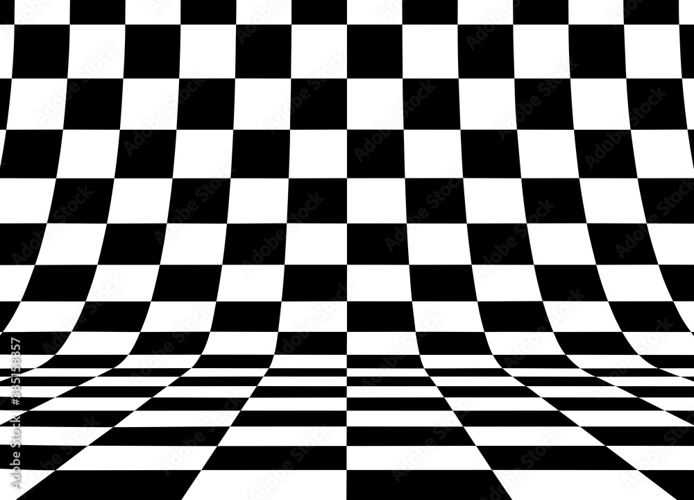 Perspective checkered square background. Perspective checkered square background.