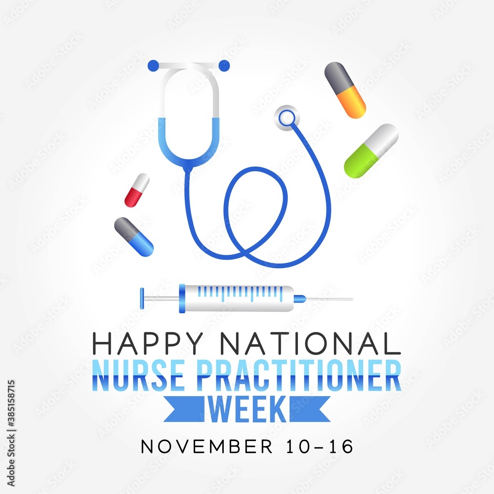 Happy National Nurse Practitioner Week Vector Illustration. Suitable
