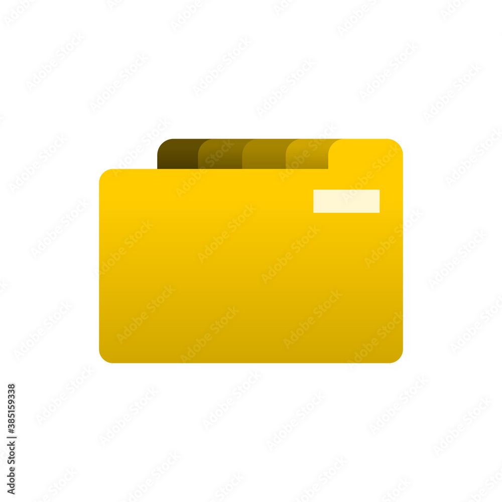 simple three-dimensional gradient folder icon simple three-dimensional gradient folder icon