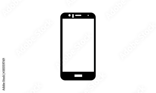 スマホ画面のアイコン（正面、白黒、アンドロイド）