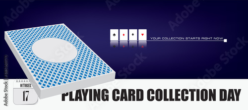 Postcard playing card collection day