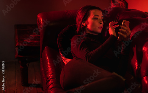 red light portrait