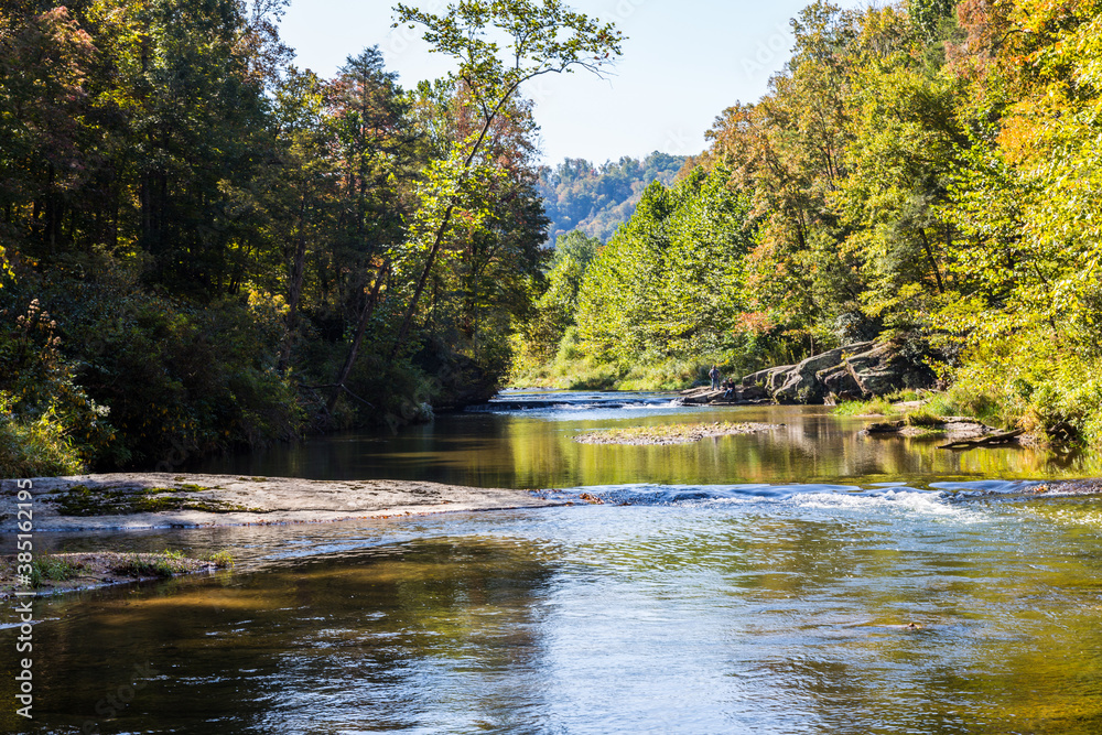 Beautiful Autumn view of Elk River , Elk River Falls, NC Beautiful Autumn view of Elk River , Elk River Falls, NC