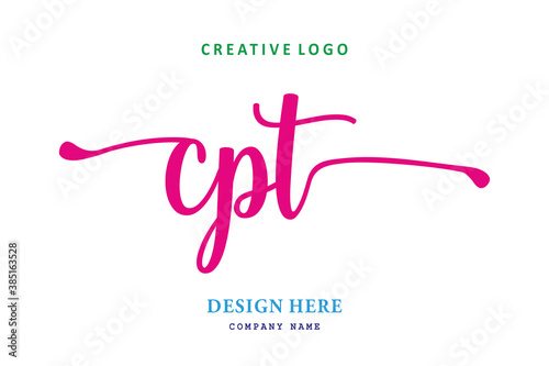 simple CPT letter arrangement logo is easy to understand, simple and authoritative