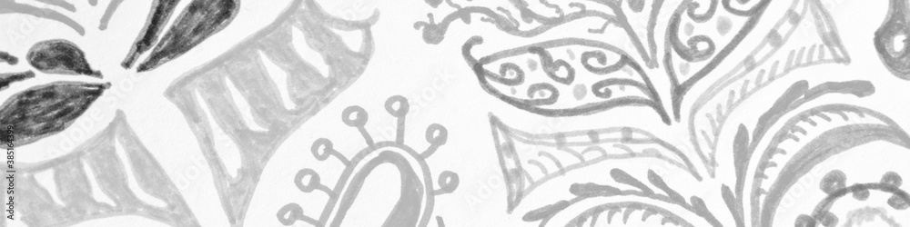 Obraz premium Cement Flowers Folk Pattern. Islamic Background.
