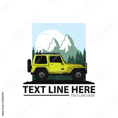 off road car on the mountain