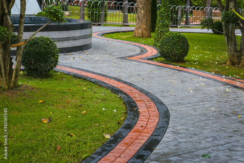 Fotografija Printed concrete walkway texture background.