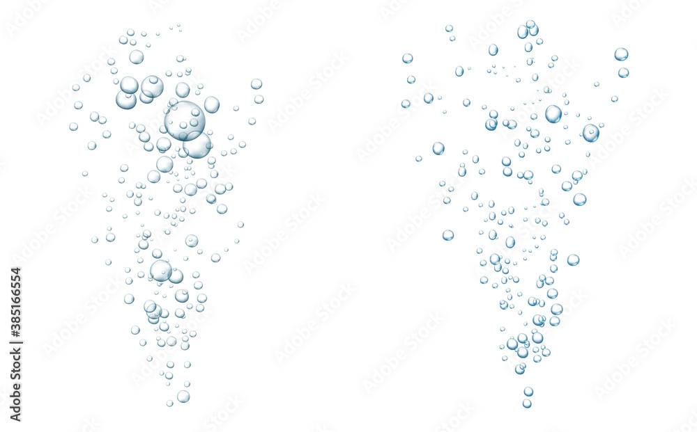Blue fizzy bubbles. Sparkles underwater stream in water, sea, aquarium. Fizzy pop and effervescent drink. Abstract fresh soda bubbles. Vector illustration. Blue fizzy bubbles. Sparkles underwater stream in water, sea, aquarium. Fizzy pop and effervescent drink. Abstract fresh soda bubbles. Vector illustration.