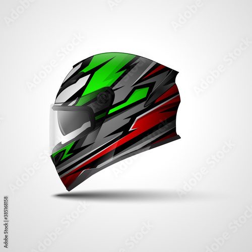 Racing Sport helmet wrap decal and vinyl sticker design