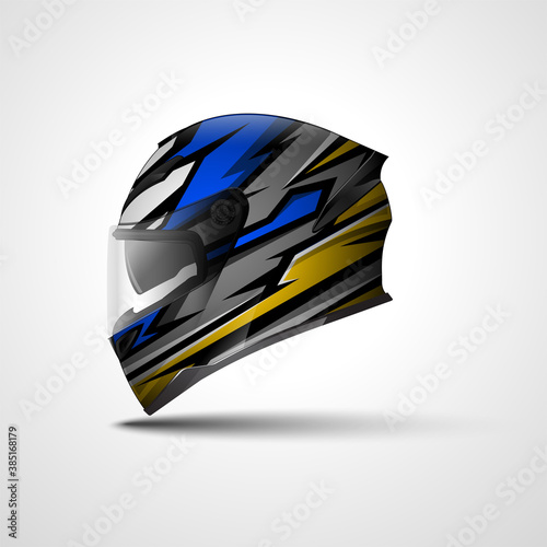 Racing Sport helmet wrap decal and vinyl sticker design