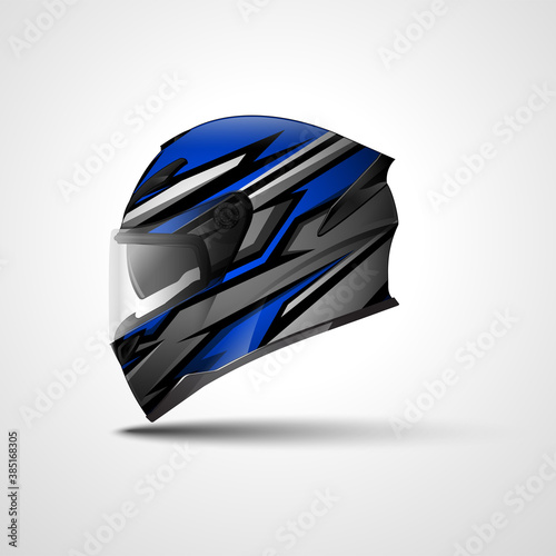 Racing Sport helmet wrap decal and vinyl sticker design