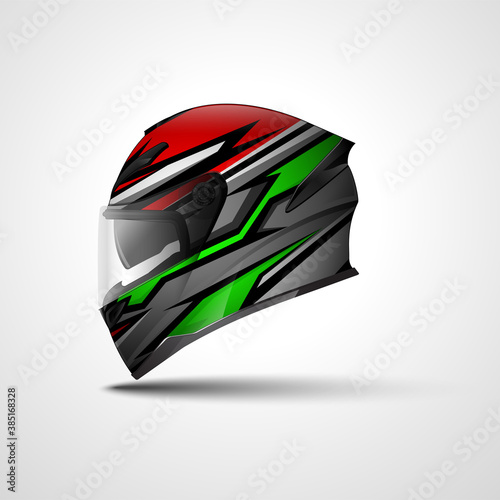 Racing Sport helmet wrap decal and vinyl sticker design