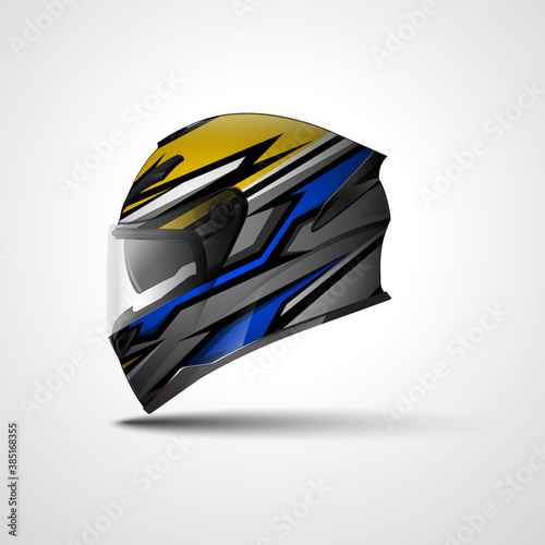 Racing Sport helmet wrap decal and vinyl sticker design