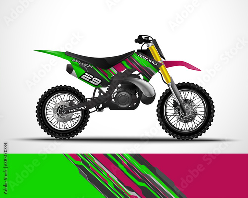 Motocross, motorcycle sportbikes wrap decal and vinyl sticker design.