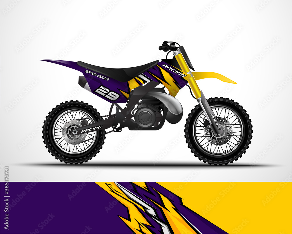 Motocross, motorcycle sportbikes wrap decal and vinyl sticker design. Motocross, motorcycle sportbikes wrap decal and vinyl sticker design.