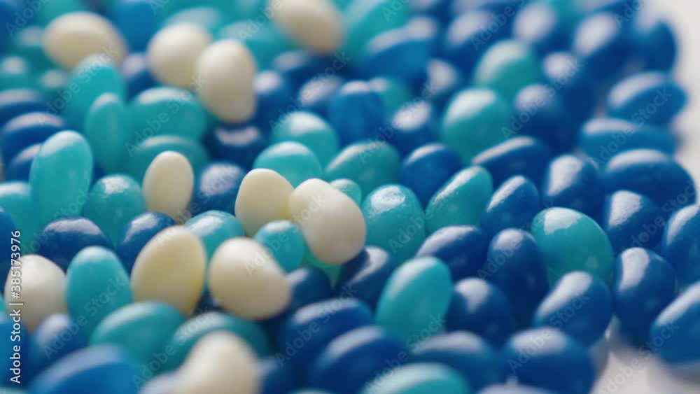 Jellybeans Rotating Loop blue white off centre Jellybeans Rotating Loop blue white off centre