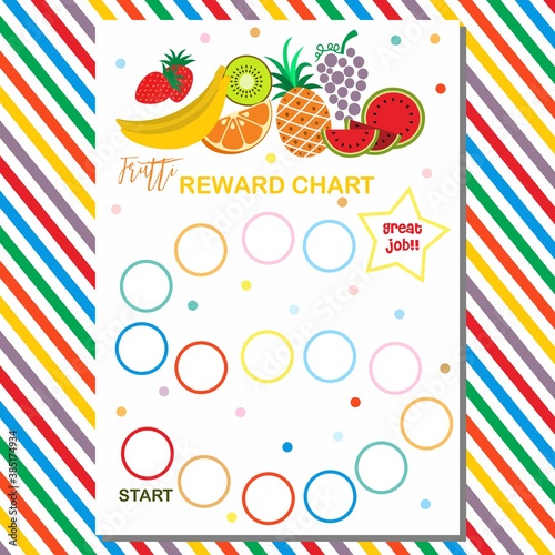 Fruits Theme Reward Chart