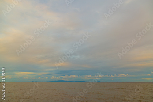 Sky and clouds in golden moment nature