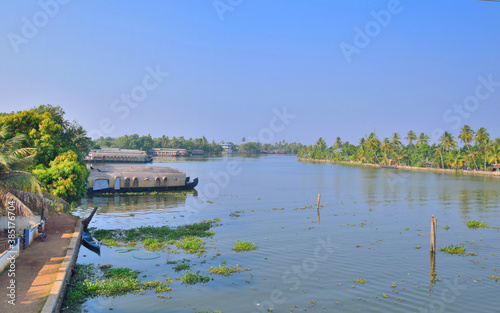 Kerala backwaters aerial view